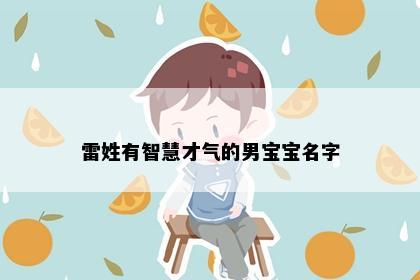 雷姓有智慧才气的男宝宝名字